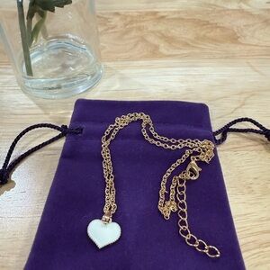 Gold Tone Heart Pendant Necklace